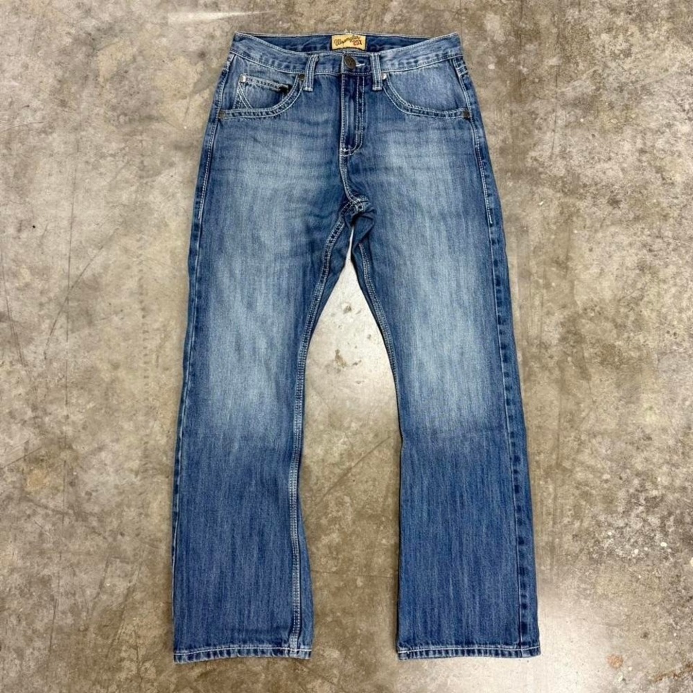 Wrangler Blue Bootcut Jeans for Men